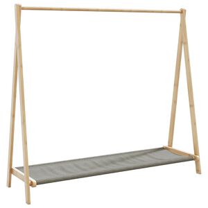 vidaXL Stojalo za oblačila s policami 106x34x102 cm bambus