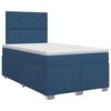 vidaXL Postelja boxspring z vzmetnico Modra 120 x 200 cm Blago