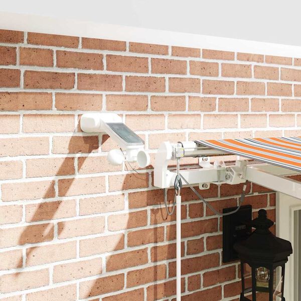 vidaXL Retraktilna tenda večbarvno 400 &times; 300 cm Poliester in kovina