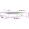 vidaXL Posteljni okvir brez vzmetnice bel 200x200 cm kovinska