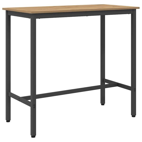 vidaXL miza Umetni hrast 100 x 50 x 90,5 cm Inženirski les in jeklo