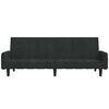 vidaXL Kavč dvosed z ležiščem črn žamet