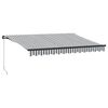 vidaXL Ročno zložljiva tenda z LED antracit in bela 350x250 cm