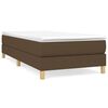 vidaXL Posteljni okvir z vzmetmi temno rjav 90x200 cm blago