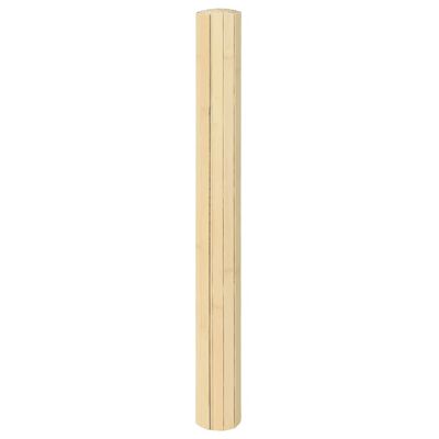 vidaXL Preproga pravokotna svetlo naravna 100x100 cm bambus