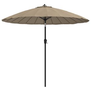 vidaXL Zunanji senčnik z aluminijastim drogom 250 cm taupe