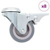 vidaXL Gibljiva kolesa z luknjami za sornik 8 kosov 50 mm