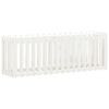 vidaXL Vrtna visoka greda z ograjico bela 200x50x70 cm trdna borovina