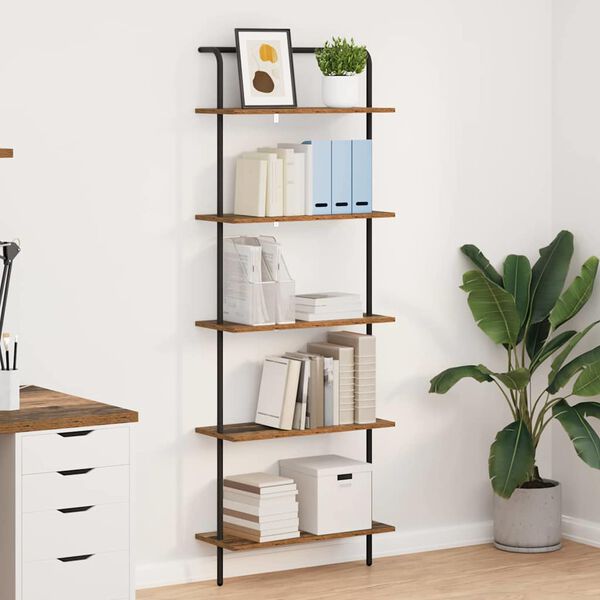 vidaXL Knjižna polica Star les 60 x 24 x 168 cm Konstruiran les