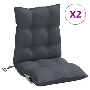 vidaXL Zunanja blazina 2 kos Antracit 100 x 50 x 7 cm