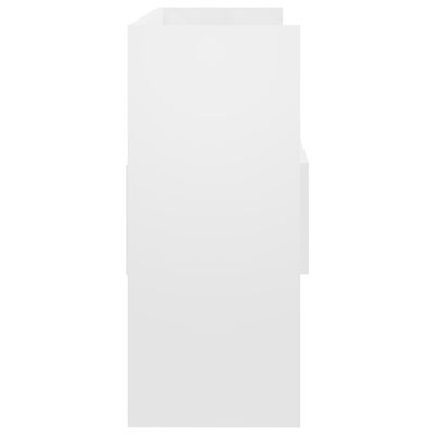 vidaXL Komoda visok sijaj bela 105x30x70 cm iverna plošča