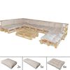 41516 vidaXL Set of 13 Back / Seat Cushions for Pallet Lounge Set Sand White