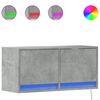 vidaXL Stenska TV omarica z LED lučkami betonsko siva 80x31x38 cm
