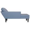 vidaXL Chaise Lounge z blazino Temno modro Corduroy tkanina