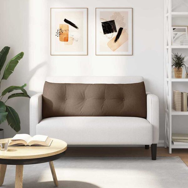 vidaXL Poglavni vzglavnik Rjava 140 x 24 x 50 cm blago