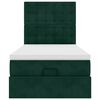 vidaXL Otomanski posteljni okvir z vzmetnicami zelen 90x200cm žamet