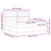 vidaXL Postelja z vzmetnico z vzmetnico Temno rjava 180 x 200 cm blago