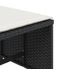 vidaXL Vrtni stolčki z blazinami 4 kosi črni 41x41x36 cm poli ratan
