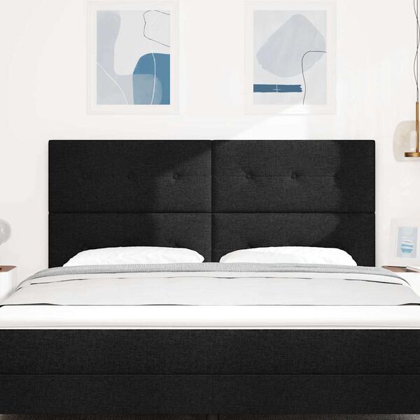 vidaXL Vzglavje z vzglavjem Črna 180 cm Umjetno usnje