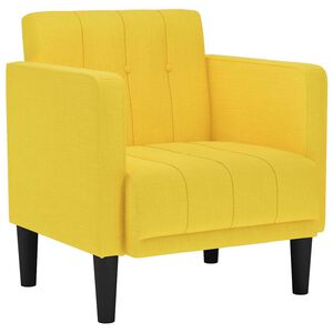 vidaXL Kavč z nasloni za roke svetlo rumen 53 cm blago