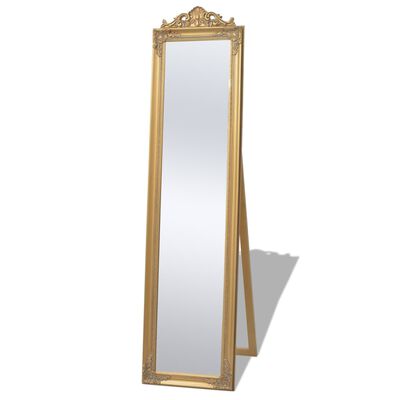 vidaXL Prostostoječe ogledalo baročni stil 160x40 cm zlato