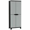 vidaXL Plastična omarica 68x39x171,5 cm videz ratana