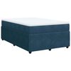 vidaXL Box spring postelja z vzmetnico temno modra 120x200 cm žamet