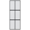 vidaXL Drsna vrata črna 90x205 cm kaljeno steklo in aluminij