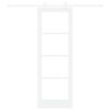 vidaXL Drsna vrata Bela 73,5 x 211 cm Trden borov les in steklo