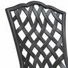 vidaXL Vrtnik Bistro Set 3 pcs Črna Aluminij