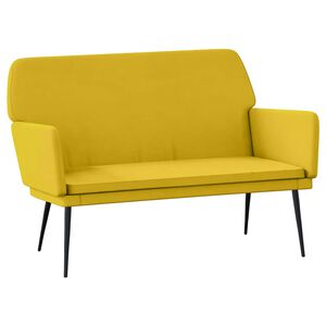 vidaXL Klop rumena 108x79x79 cm žamet