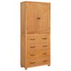 vidaXL Komplet shranjevalnega pohi&scaron;tva 2 kos Naravna 80 x 35 x 185 cm