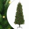 vidaXL Božično drevo med 300 LED z stojalom Zelena 240 cm PE