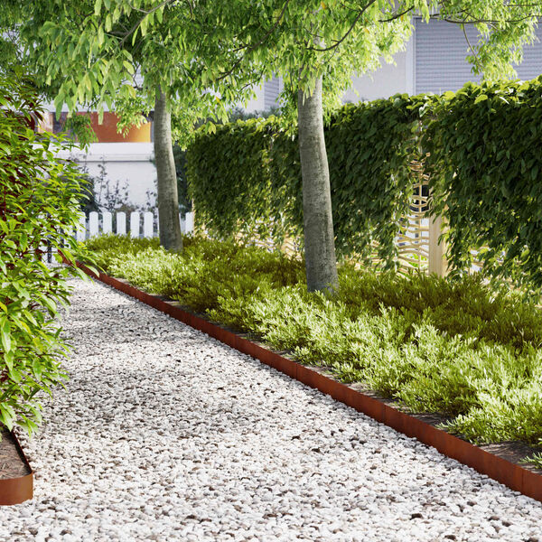 vidaXL Robovi trave 20 pcs Rjava 100 x 0,05 x 20 cm