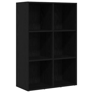 vidaXL Knjižna omara črni hrast 66x30x98 cm inženirski les