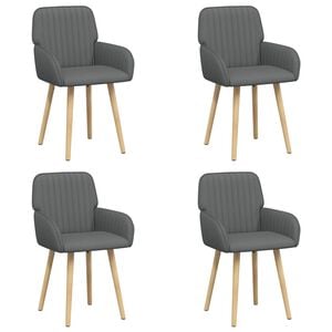 vidaXL Jedilni stoli 4 kos Blago Temno siva 56,5 x 50 x 87,5 cm