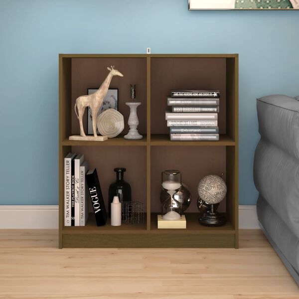 vidaXL Komoda medeno rjava 70x33x76 cm trdna borovina