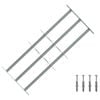 vidaXL Zavarovalna re&scaron;etka za okna z 3 prečkami 3 kos 630-1140 mm
