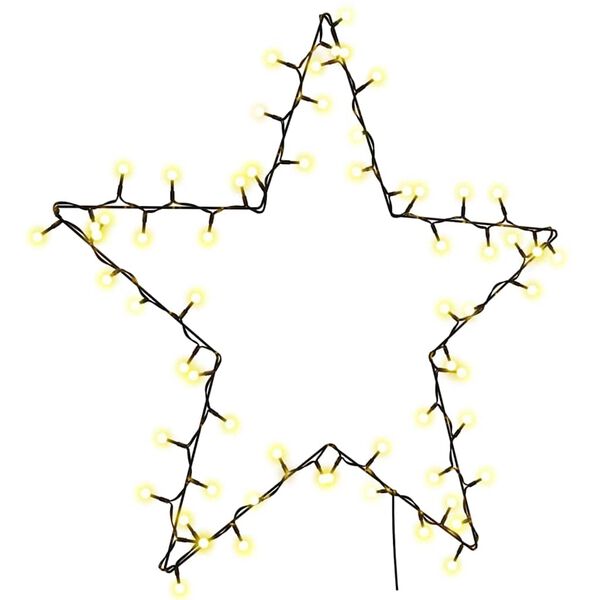vidaXL Božični žarometi Star Silhouette 80 LEDs Warm White