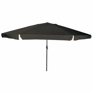 vidaXL Vrtni dežnik Črna 394 x 394 x 248 cm Poliester in jeklo