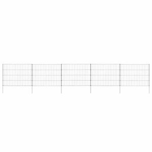 vidaXL Komplet vrtne ograje 115x79 cm zelen