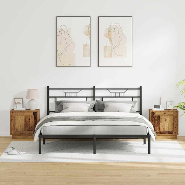 vidaXL Nočna omarica 2 pcs Star les 44 x 34,5 x 45 cm Konstruiran les