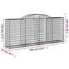 vidaXL Obokane gabion košare 20 kosa 300x50x120/140cm pocinkano železo