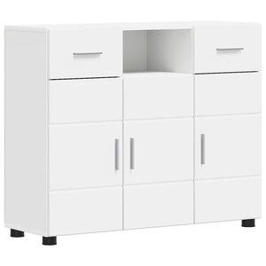 vidaXL Lesena omara Bela 88,5 x 30,5 x 73 cm Konstruiran les