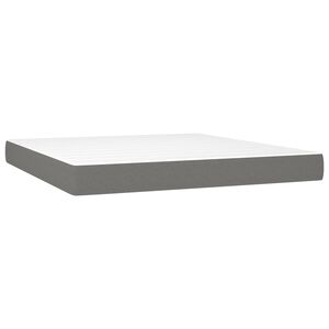 vidaXL Vzmetnica z žepkasto vzmetjo srednje trdote temno siva 152x203x20 cm blago