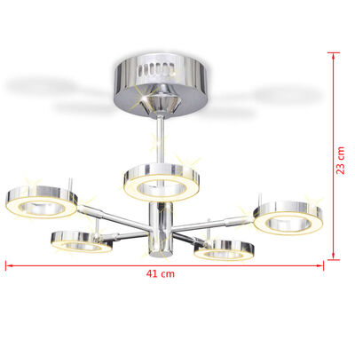 LED Stropna Svetilka / Lestenec s 5 Okroglimi Žarnicami