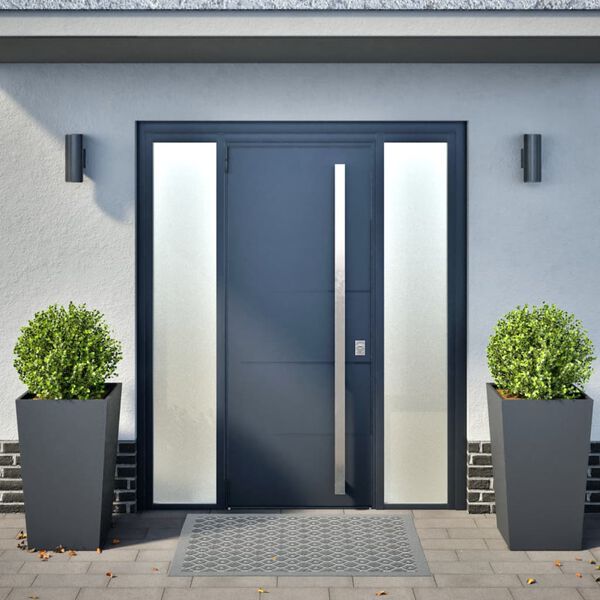 vidaXL Vrtna visoka greda 2 kosa antracit 45x45x75 cm jeklo