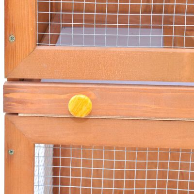 vidaXL Zunanji zajčnik / hišica za male živali z 1 vrati iz lesa