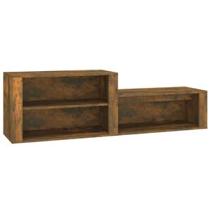 vidaXL Omarica za čevlje dimljeni hrast 150x35x45 cm inženirski les