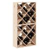 vidaXL Stojalo za vino 2 pcs Naravna 62 x 25 x 62 cm
